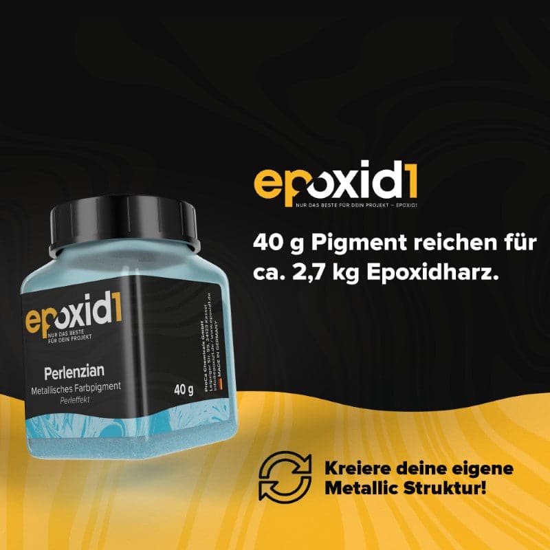 Metallic Epoxidharz Farbpigment 4er Set Grün Enzian Schwarz Violett – Bild 3