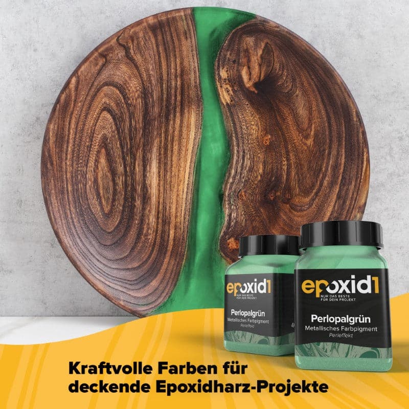 Metallic Epoxidharz Farbpigment 4er Set Grün Enzian Schwarz Violett – Bild 4