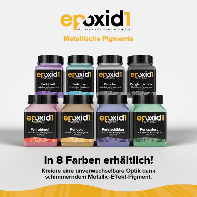 Metallic Epoxidharz Farbpigment 4er Set Grün Enzian Schwarz Violett – Bild 6