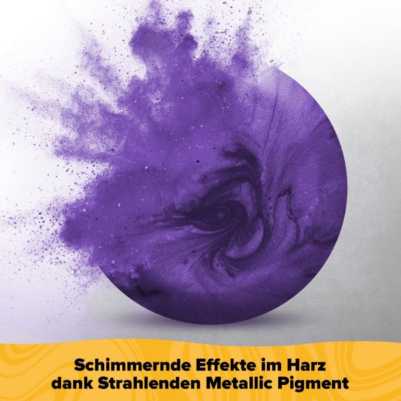 Metallic Epoxidharz Farbpigment 4er Set Grün Enzian Schwarz Violett – Bild 2